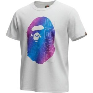 A Bathing Ape BAPE White Galaxy Space Big Ape Head Logo T-Shirt 0ZXTEM110073K S